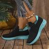 Fashion Breathable Knit Casual Sneakers for Women 2025 Comfortable Slip On Sports Shoes Woman Spring Autumn Mix Color Non Slip Sneakers