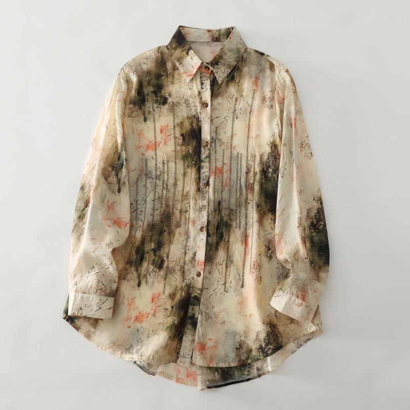 2026 Spring Women s Stylish Plus Size Long Sleeve Blouse - Age-Reducing, Casual Mom Wear One Size