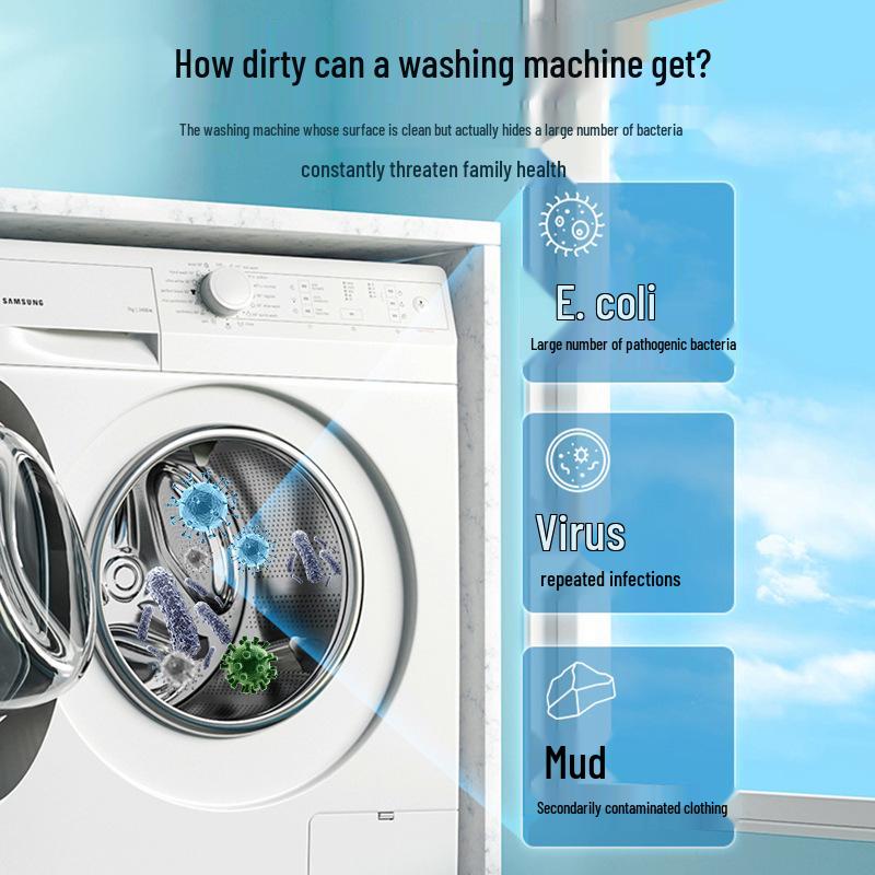 Hocheffizienter Waschmaschinenreiniger ohne Demontage - Sterilisiert, Desodoriert und Verhindert Schimmel