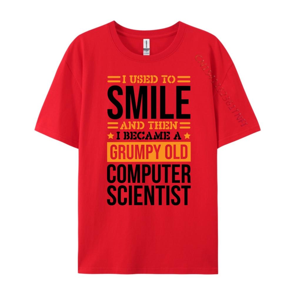 I Used To Smile Computer Scientist For Computer Science Luxury Designer Cotton T Shirt Unisex HOLIDAYS S