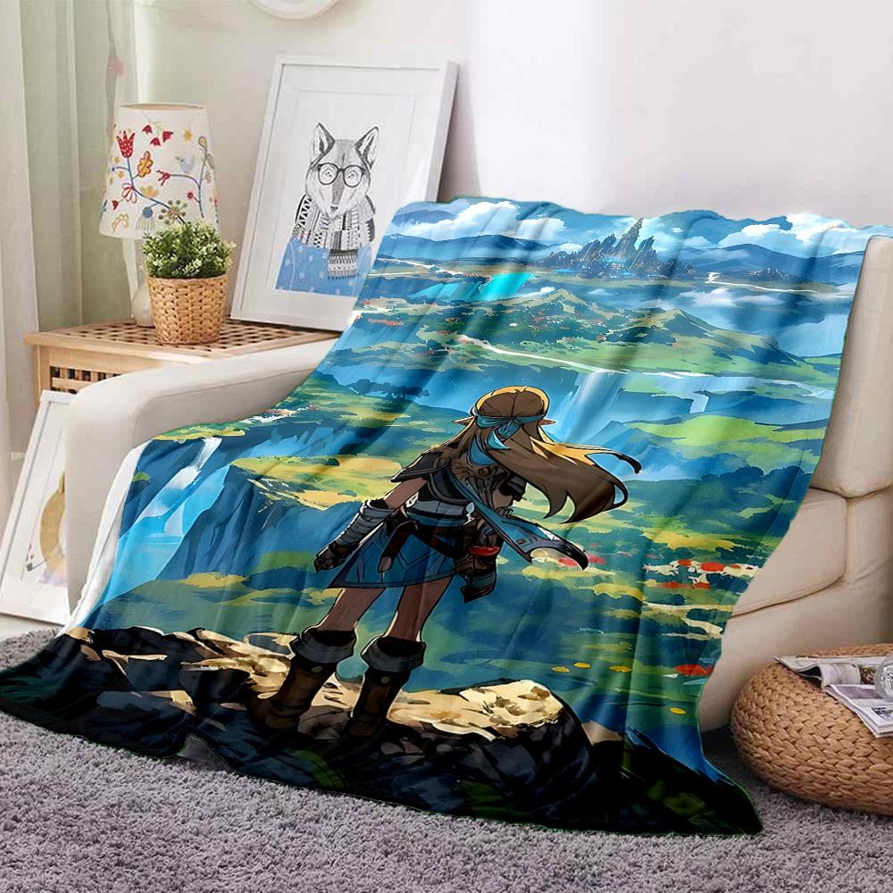 1PC Legend of Zelda Blanket, Throw For Sofa, Bed, Travel, Camping, Livingroom,