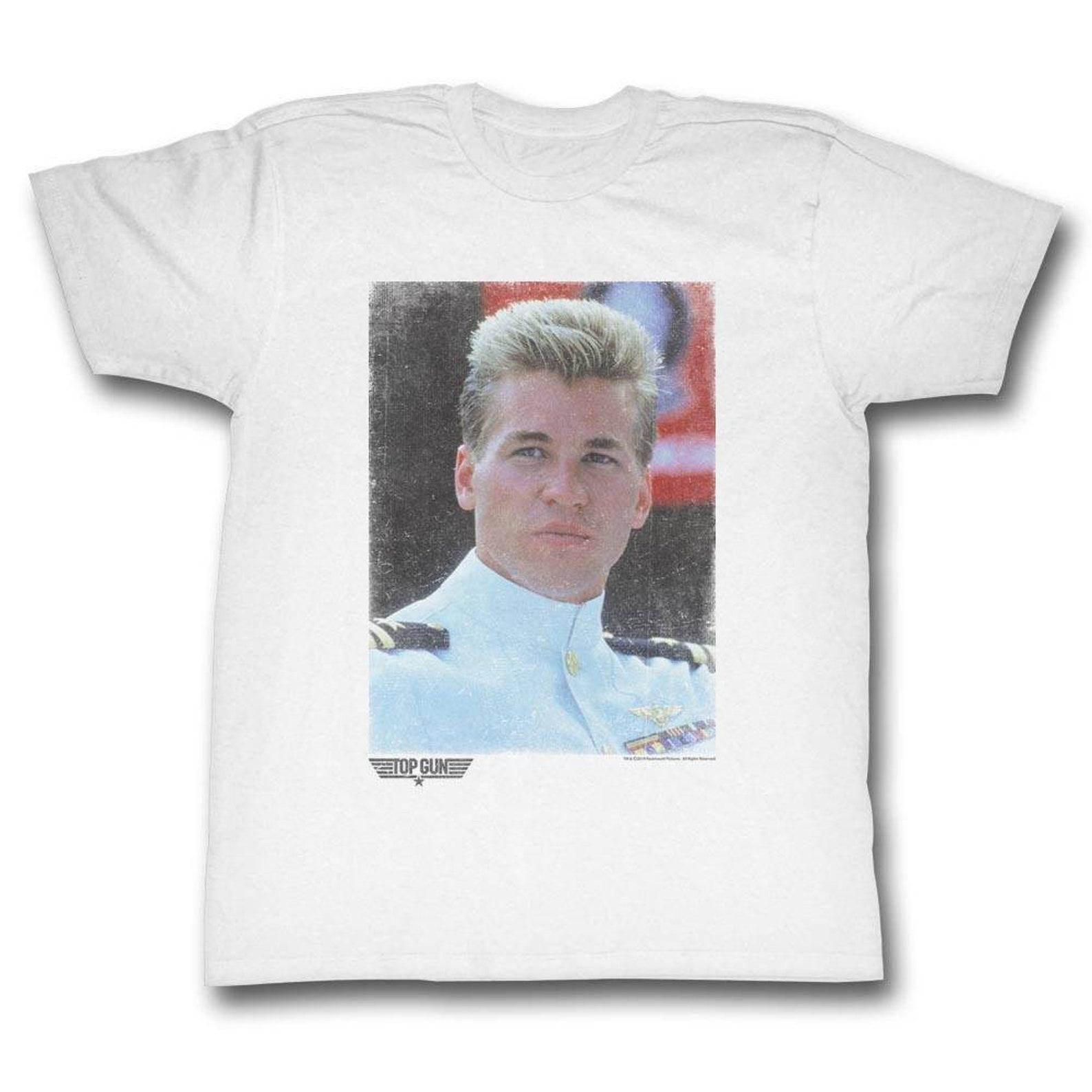 Top Gun Iceman Fade White Adult T-Shirt 3XL