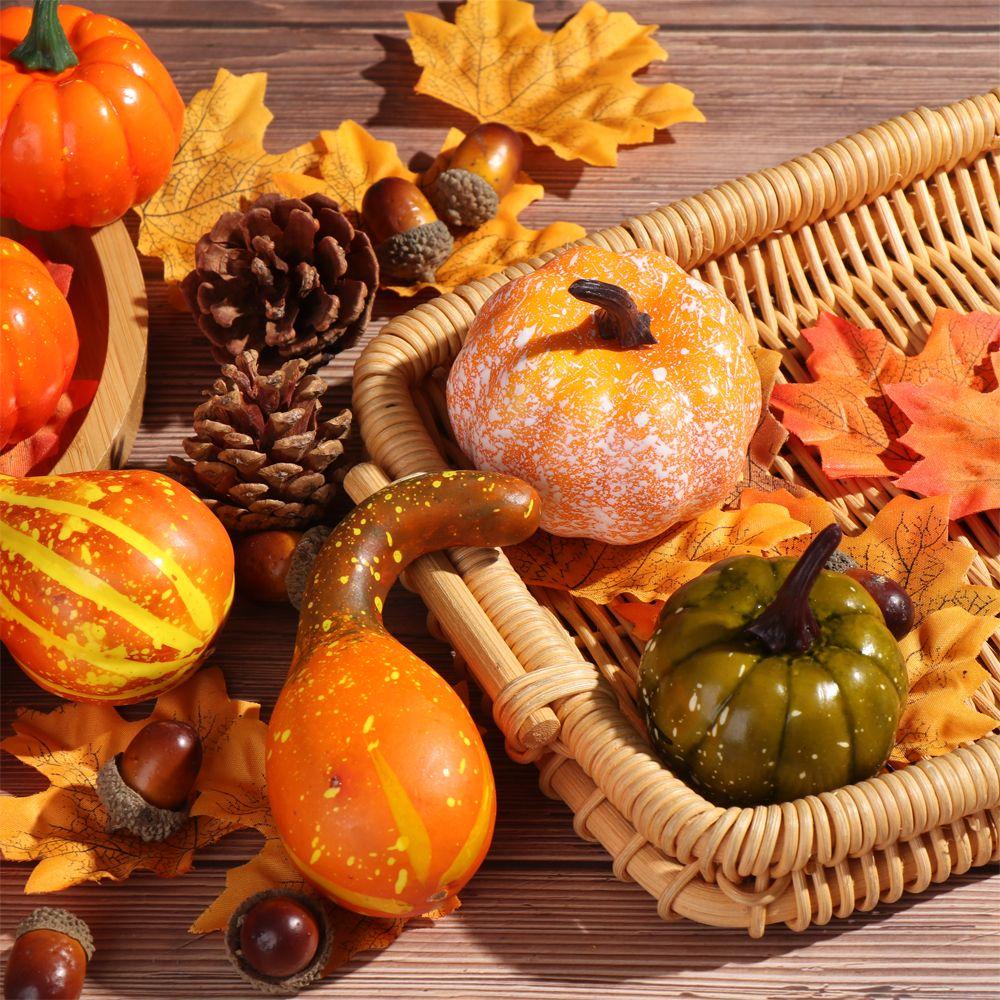 Realistic Faux Decoration DIY Craft Simulation Props Halloween Artificial Pumpkin Fake Vegetable
