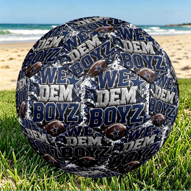 Dallas Cowboys Print Size 5 Soccer Ball, PU Wear Resistant Football for Match Training and Daily Practice, Birthday Gift for Soccer Fans