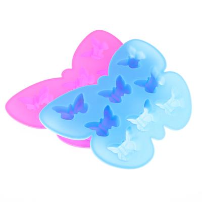 1 Pieza Bandeja de Cubitos de Hielo Mariposa Molde de Silicona para Gelatina Fabricación de Jabón Casero Derretidor de Cera para Baño Suministros de Decoración de Pasteles de Cocina
