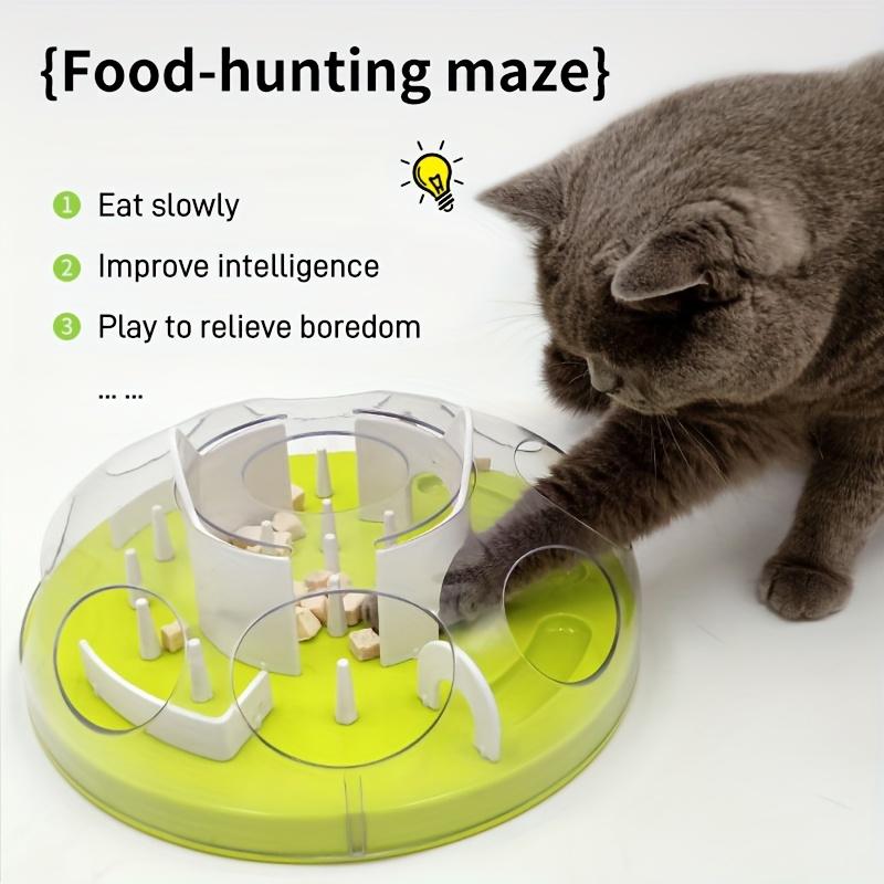 Labirinto Interattivo per Gatti Giocattolo Alimentatore Lento - Ciotola Puzzle Coinvolgente per Gatti, Promuove un'Alimentazione Sana e la Stimolazione Mentale, Materiale Durevole Non Tossico