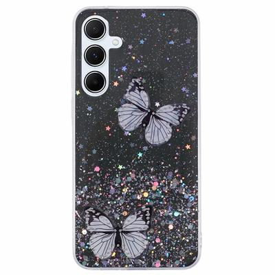 WANLONFENG AW Series for Samsung Galaxy A05s 4G TPU Case Epoxy 3D Butterfly Phone Cover with Screen Protector