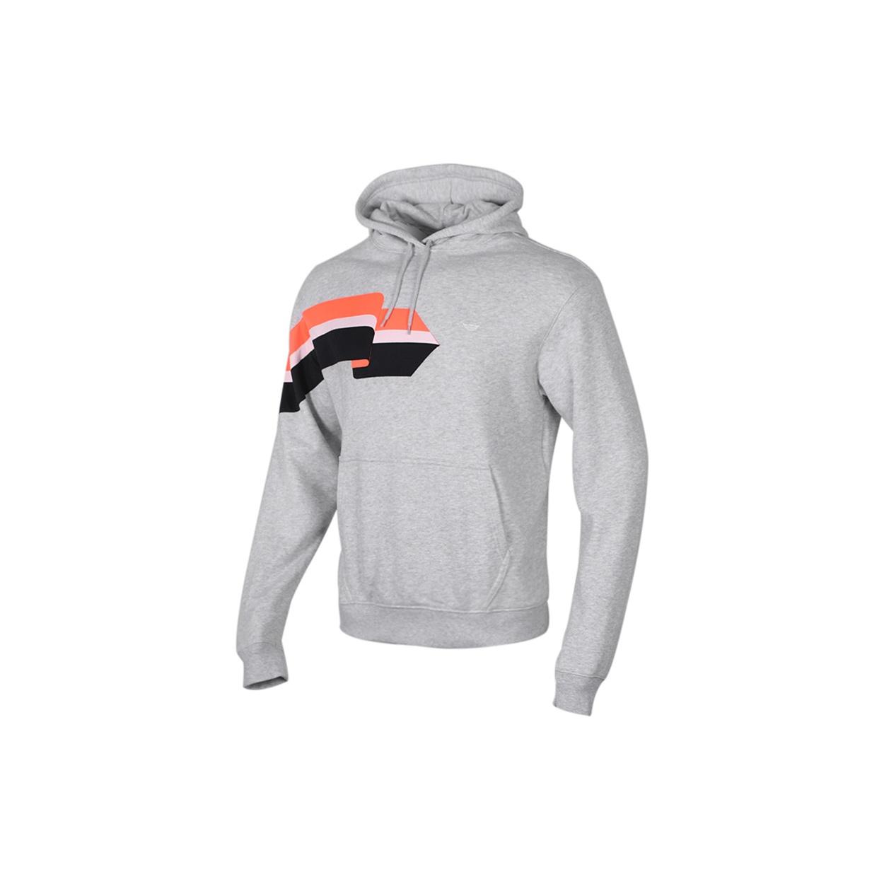 adidas originals RIPPLE HOODY Retro Sports Pullover light grey Men s FM1517 L