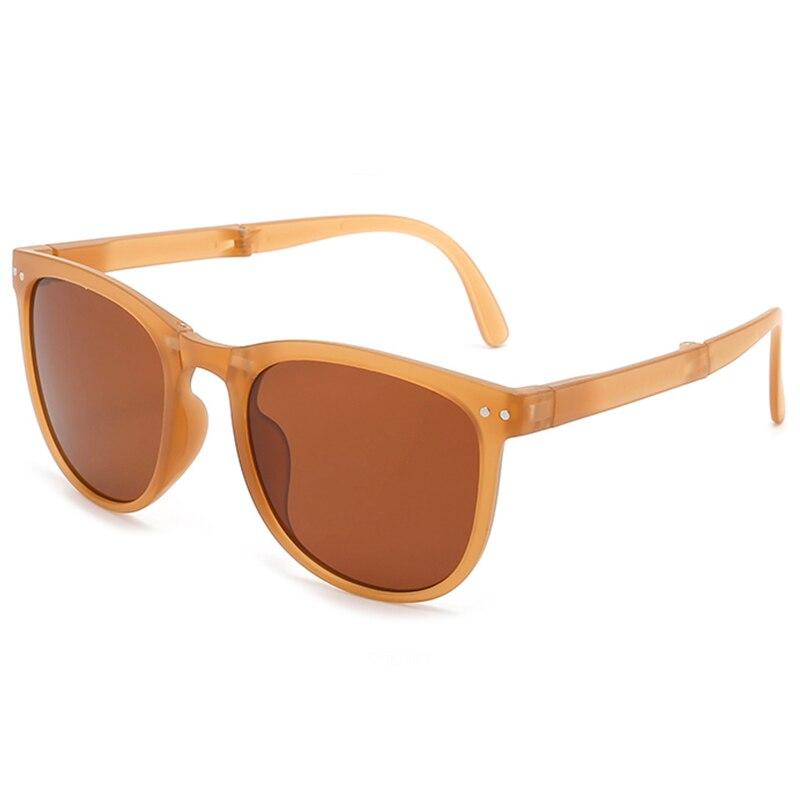 New Women's Fashion Folding Sunglasses UV400 Protect Retro Oval Glasses Lady Designer Brand
