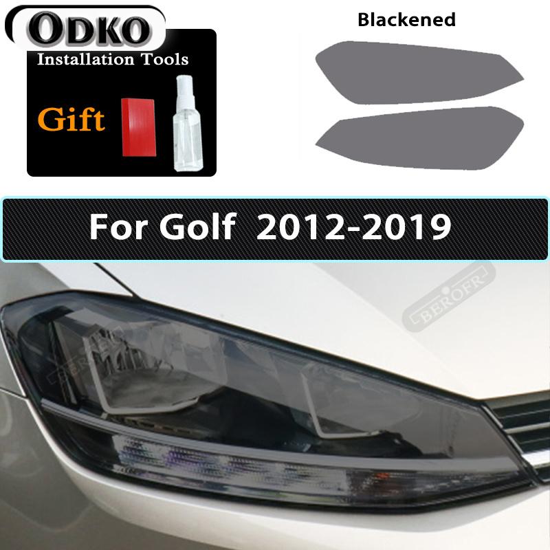 Car Headlight Tint Black Protective Film Taillight Transparent TPU Sticker For Volkswagen VW Golf 7 MK7 2012- Accessories
