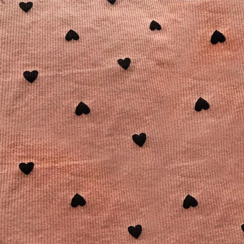 Summer Fashion Stretchy Dot Rib Printed Cotton Sewing Knit Fabric By Half Yards Dress,T-shirt Jersey Material  sewing tela