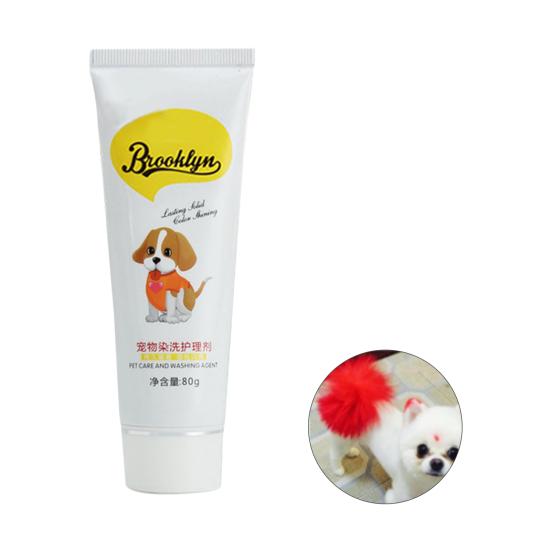 80g Semi Permanent Pet Dye Cream High Pigmented Colorful Dog Hair Bright Coloring Dyestuff Pigment Supplies for Home