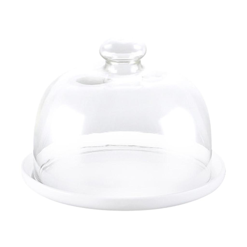 Cake Stand Cake Serving Tray with Dustproof Dome Lid Tableware Pizza Snack Dessert Display for Wedding Birthday Festive Party