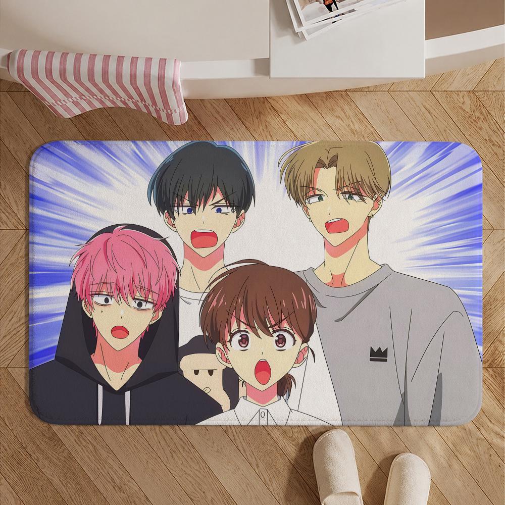 Manga-Tamon-kun Ima DocchiS Floor Mat Soft Non-Slip Bath Mat, Bedside Carpet, Absorbent Doormat for Home