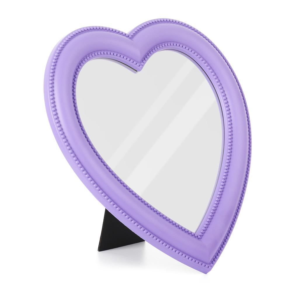 Portable Cute Wall hanging Women/Girls Makeup Mirror Cosmetic Mirror Heart Shaped Handheld