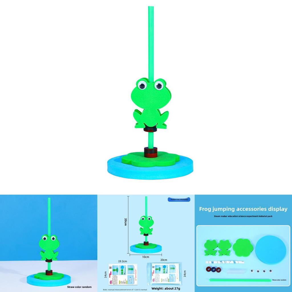 Magnet Bouncing Frog Experimental Assembly Material Set Children Puzzle Toy For Educational Play