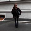 Women's Turn Down Collar Long Sleeve Faux Fox Fur Coat Loose Fit Commuter Style Furry Overcoat