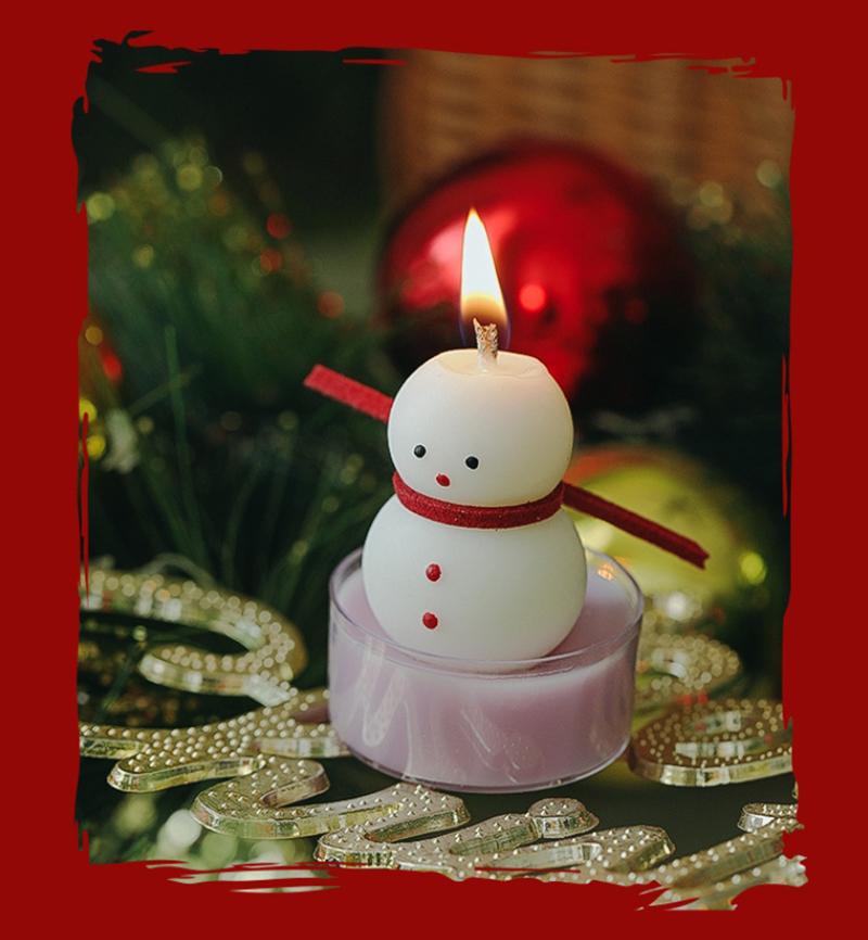 Colorful Christmas Tree Scented Candles Cute Snowman Santa Claus Shaped Candle Ornament Xmas Holiday Party Decor Candles
