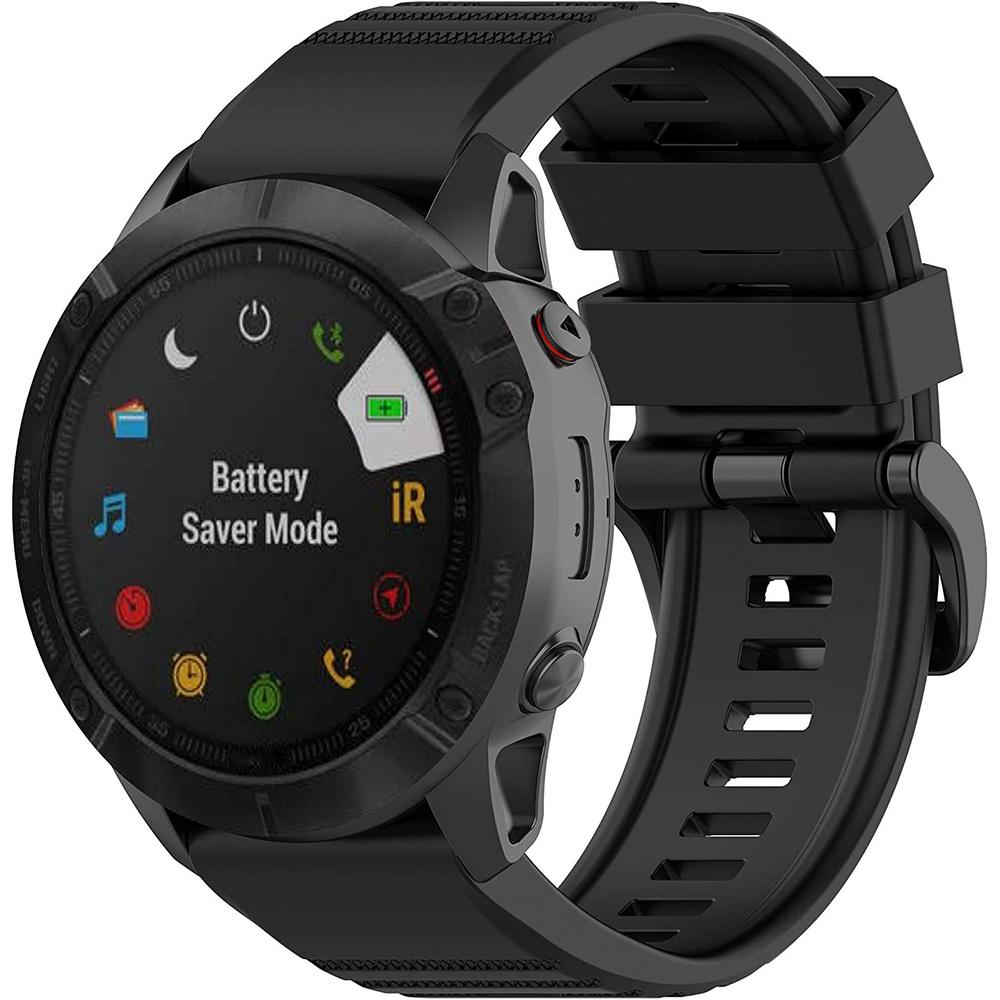 QuickFit Silicone Strap for Garmin Fenix 26mm, Black