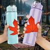 1PC Maple Leaf 750ml Color Plastic Sports Water Bottle Leakproof Flip Straw Lid Suitable for Sports Office Home Use