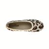 Women's Leopard Print Knit Ballet Flats - Comfortable Slip-On Shoes with Soft Fabric Interior and TPR Sole, Ideal for All Seasons