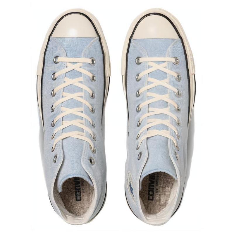 Converse All Star US AGEDDENIM HI Comfortable and Versatile Abrasion Shock Absorption High Top Espadrilles Unisex Blue and White