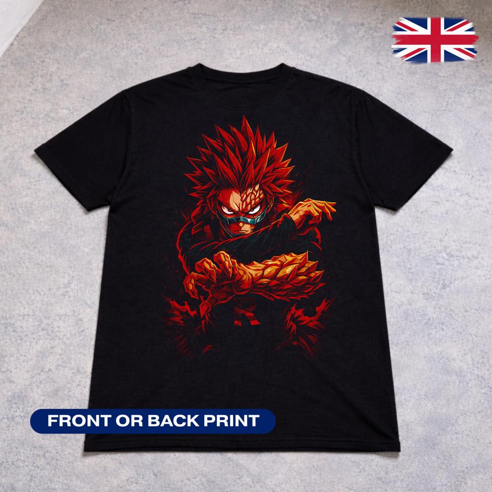 My Hero Academia Kirishima Red Riot T Shirt Anime BNHA Hero Tee Adults Kids