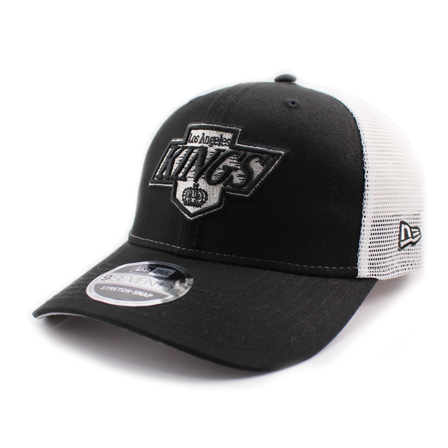 

New Era 9SEVENTY Эластичная сетчатая снэпбэк Los Angeles Kings NHL Эластичная сетчатая снэпбэк LOS ANGELES KINGS Хоккей на льду Кепка 970SS, Кепка, Черный/Белый, Шляпа, чёрный