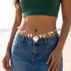 Boho Shell Starfish Conch Belly Chain for Women Sexy Imitation Pearl Gold Color Waist Chain Summer Beach Body Jewelry Belt Gift