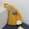 with Crochet Flower Crochet Shoulder Bag Breathable Seaside Vacation Handbag  School