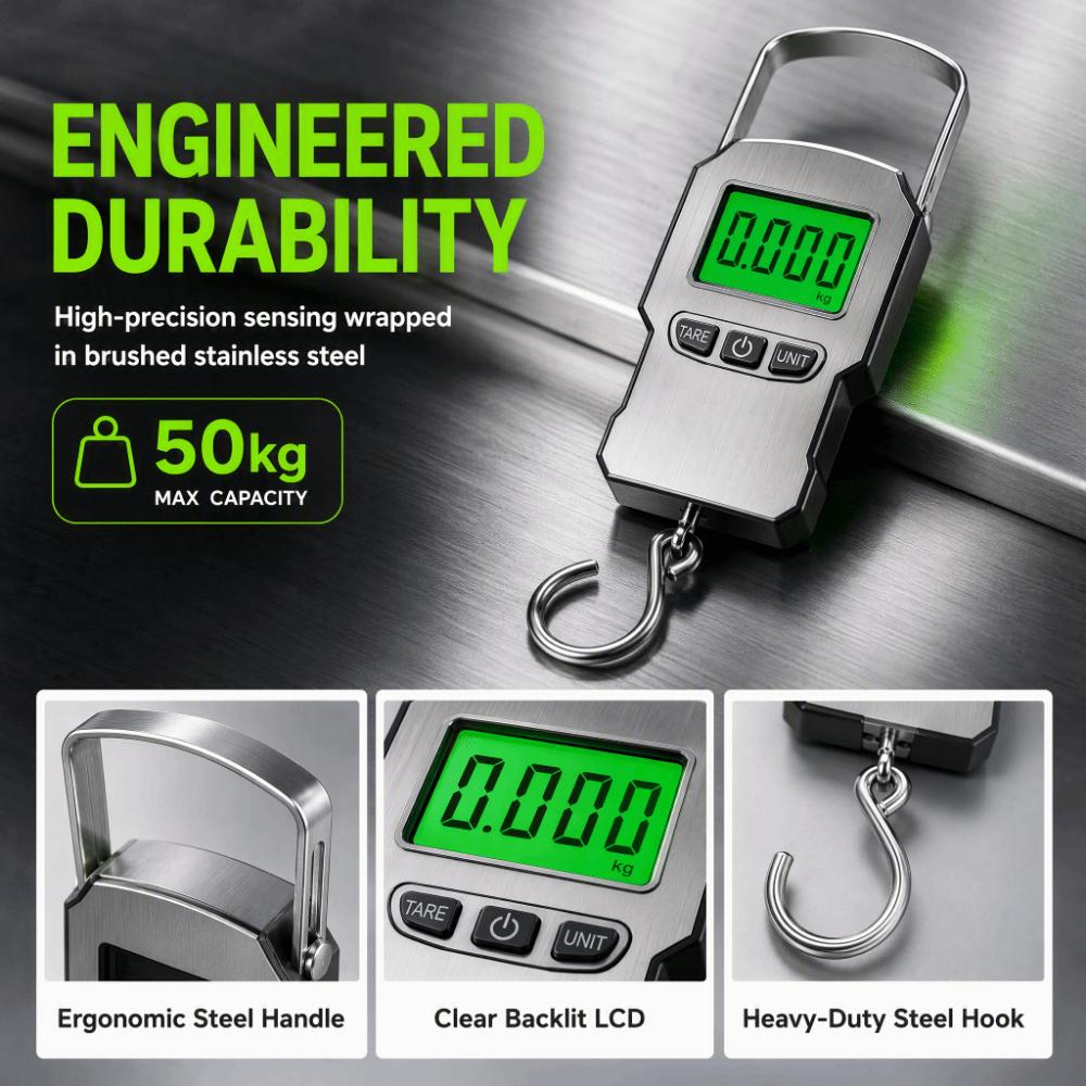 High Precision Digital Luggage Scale Multi-function Portable Weighing Scale Hanging Scale Shipping