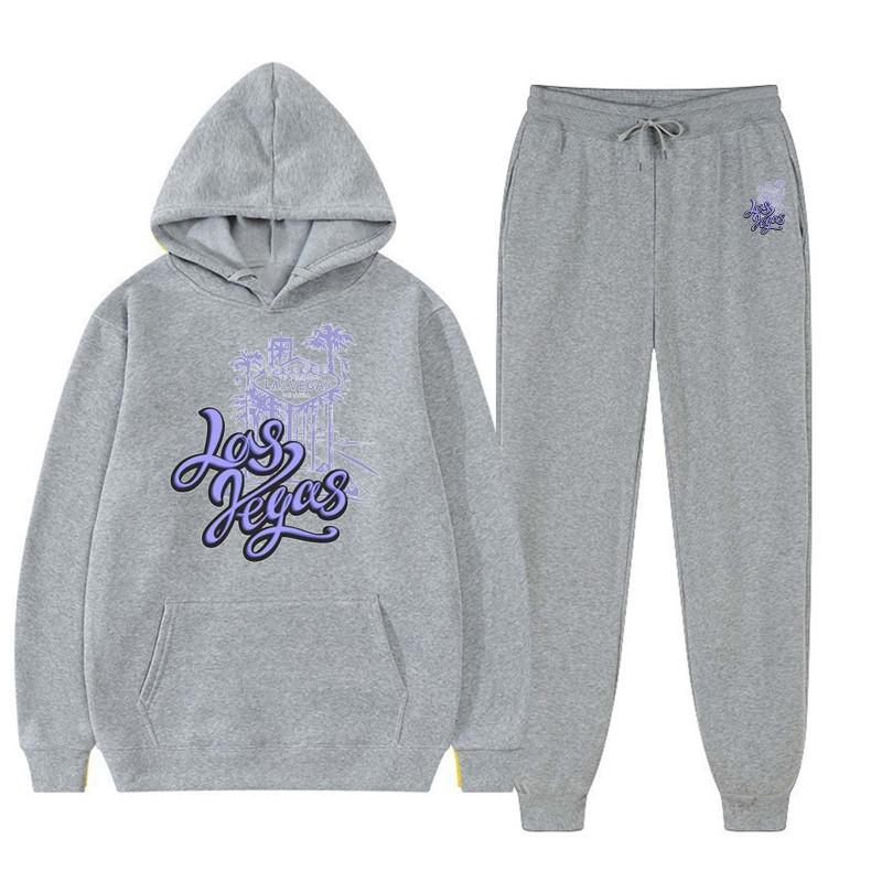 2023 Autumn/Winter New Trend Y2K Men's Hooded Hoodie Set Printed Sweater Men's Leisure Sports Set
