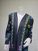 MQ236 Women's Middle Eastern Fashion: Printed Abaya Robe with Hijab & Cardigan, Large Swing Overcoat