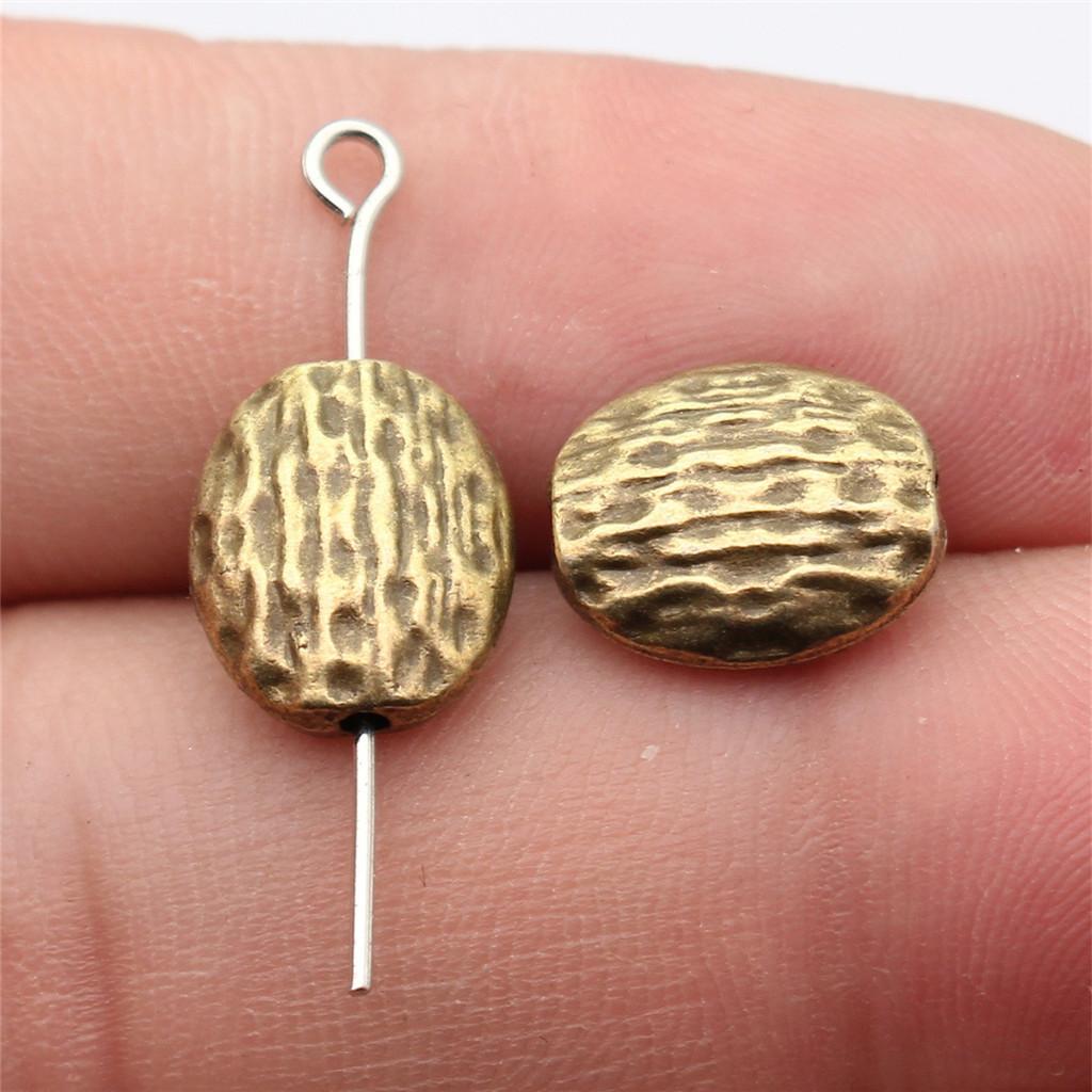 Twisted-Pattern Small-Hole Spacer Beads Mini Antique Bronze Silver Jewelry Making String Beads Separator