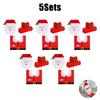 1-5Sets ChristmasToilet Seat CoverDecorations Christmas Elf Toilet Seat Cover Set ChristmasBathroom Decor Xmas Home Indoor Decor
