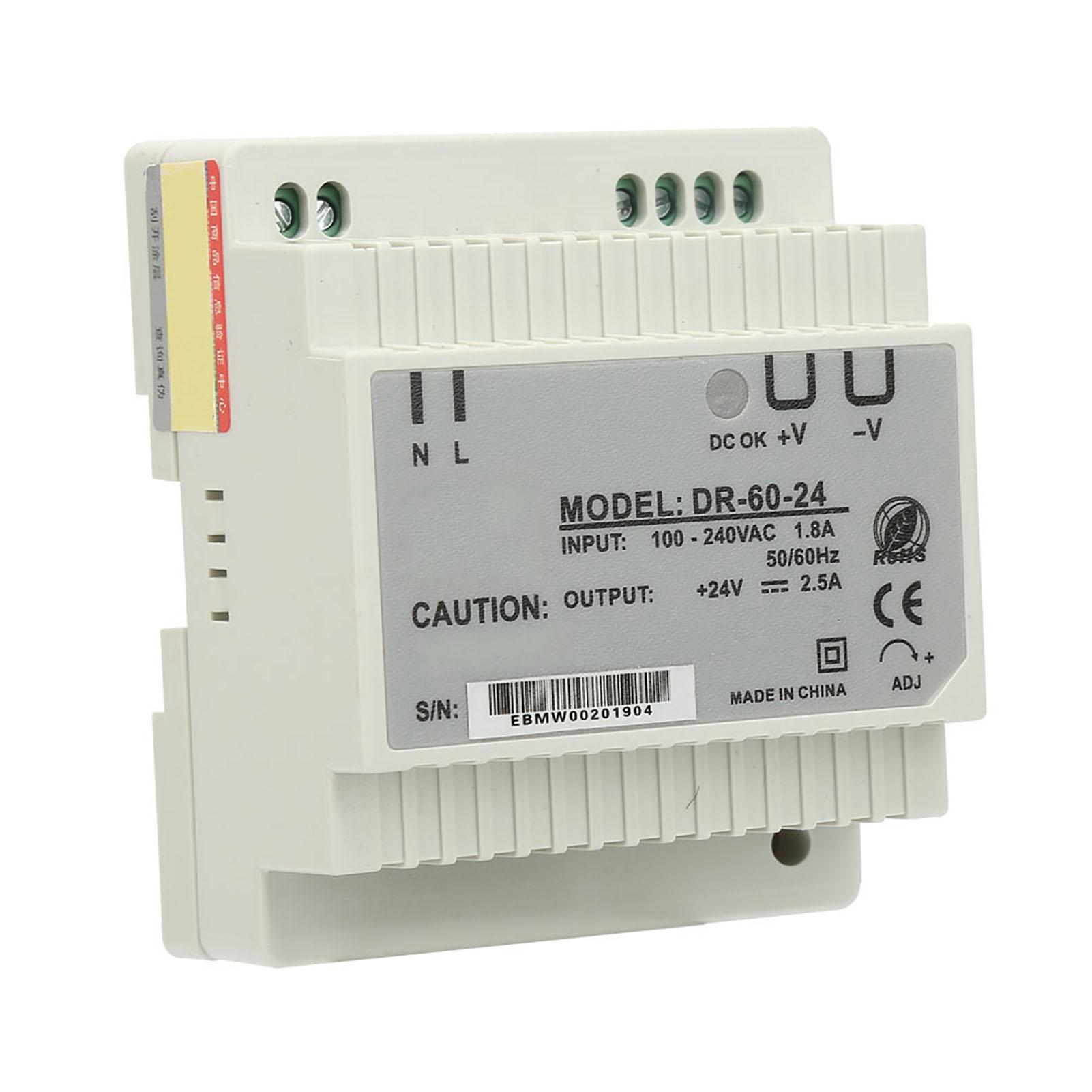 

DR‑60‑24 60W Single Output 24V Din Rail Power Supply AC DC Switching Power Supply