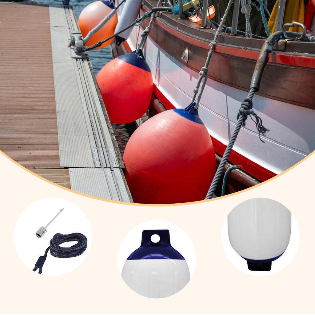 4x Boat Fenders, Marine Dock Protector, Marine Dock Bumpers, Inflatable, Protection for Camping, Fishing Boats