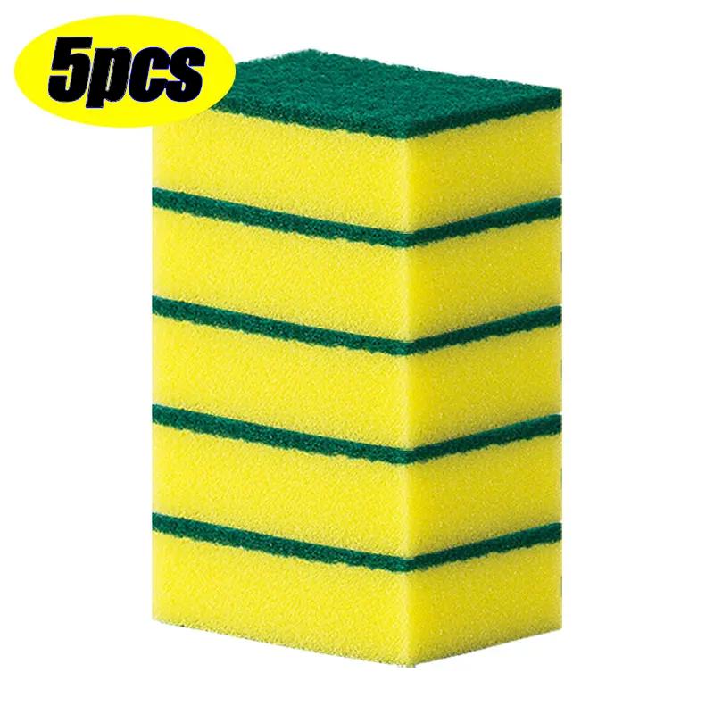 Lot de 5/50 éponges à vaisselle robustes pour ustensiles de cuisine, anti-rayures, réutilisables et écologiques, pour la maison et le restaurant