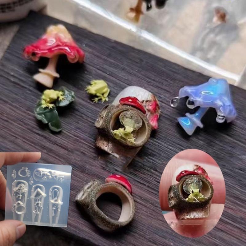Reusable Nail Casting Mold Nail Charm Silicone Mold Halloween Themed Stereoscopic Carving Nail Art Jewelry Tool