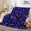 Neon Y2K Flannel Blanket Warm Soft Halloween Christmas Decorative Couch Warm Cozy All-Season Gift
