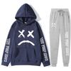 Autumn Winter Lil Peep "The Peep Show" Graphic Printed Hoodies Sweatpants Set Fashionable Casual Warm Sports Long Sleeved Pants Men's Sport Wear