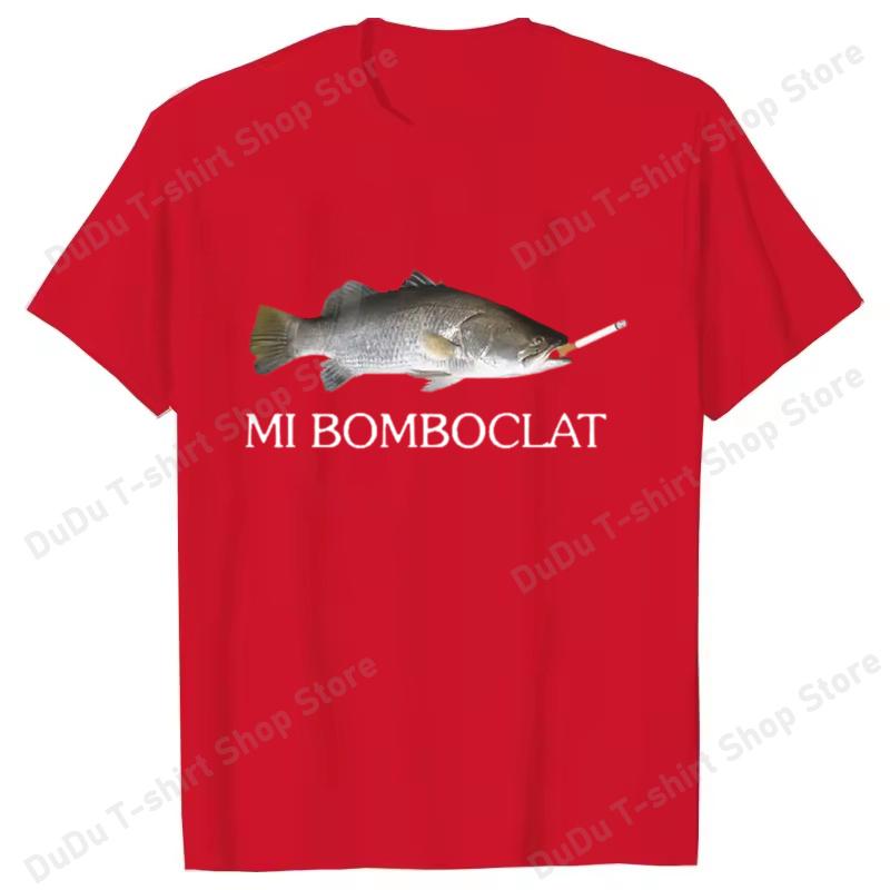 

Funny Bomboclat Fish Meme Tshirt High Street Fashion Trend Y2k Short Sleeve Tshirts Women Unisex Harajuku Vintage Style T Shirts S