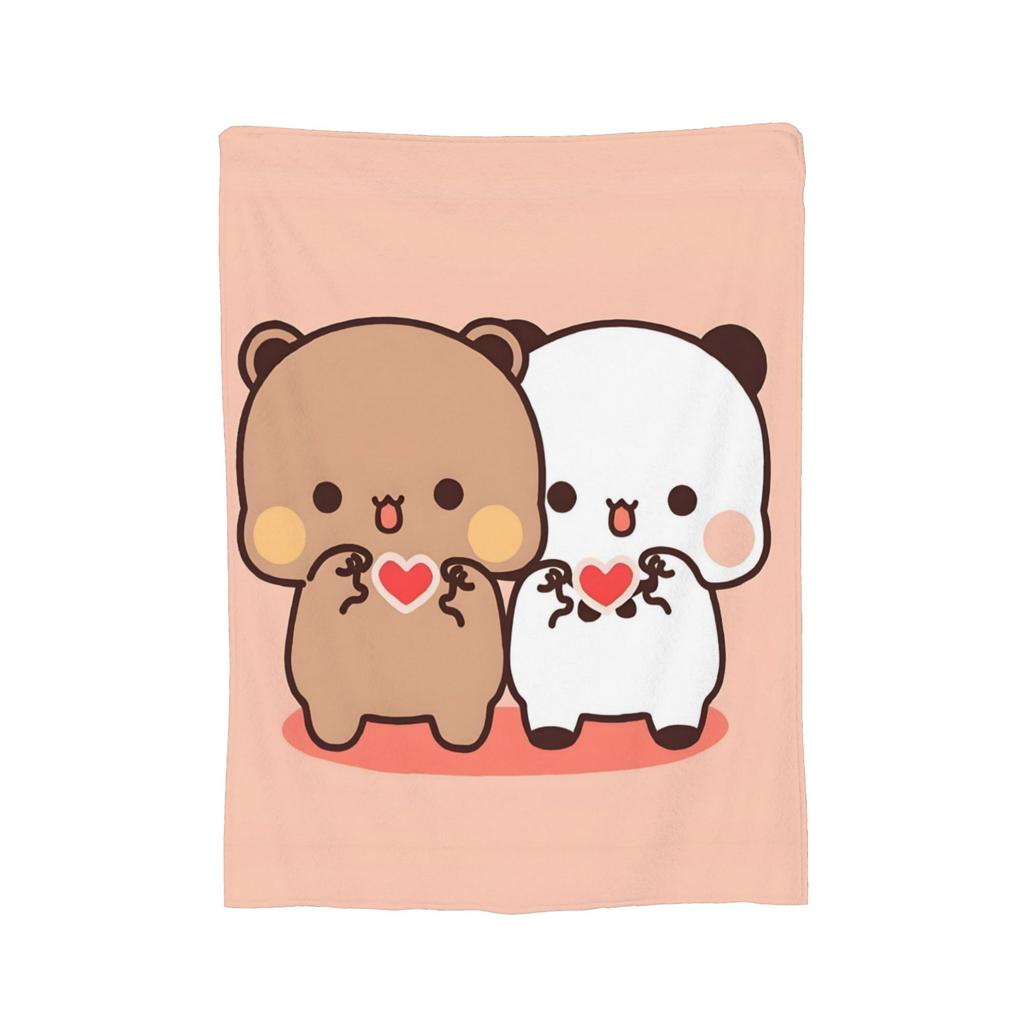 Cute Kissing Bears Bubu Dudu Valentines day Blanket Multisize Super Soft Cozy  Throw Blankets for Couch Sofa and Bed