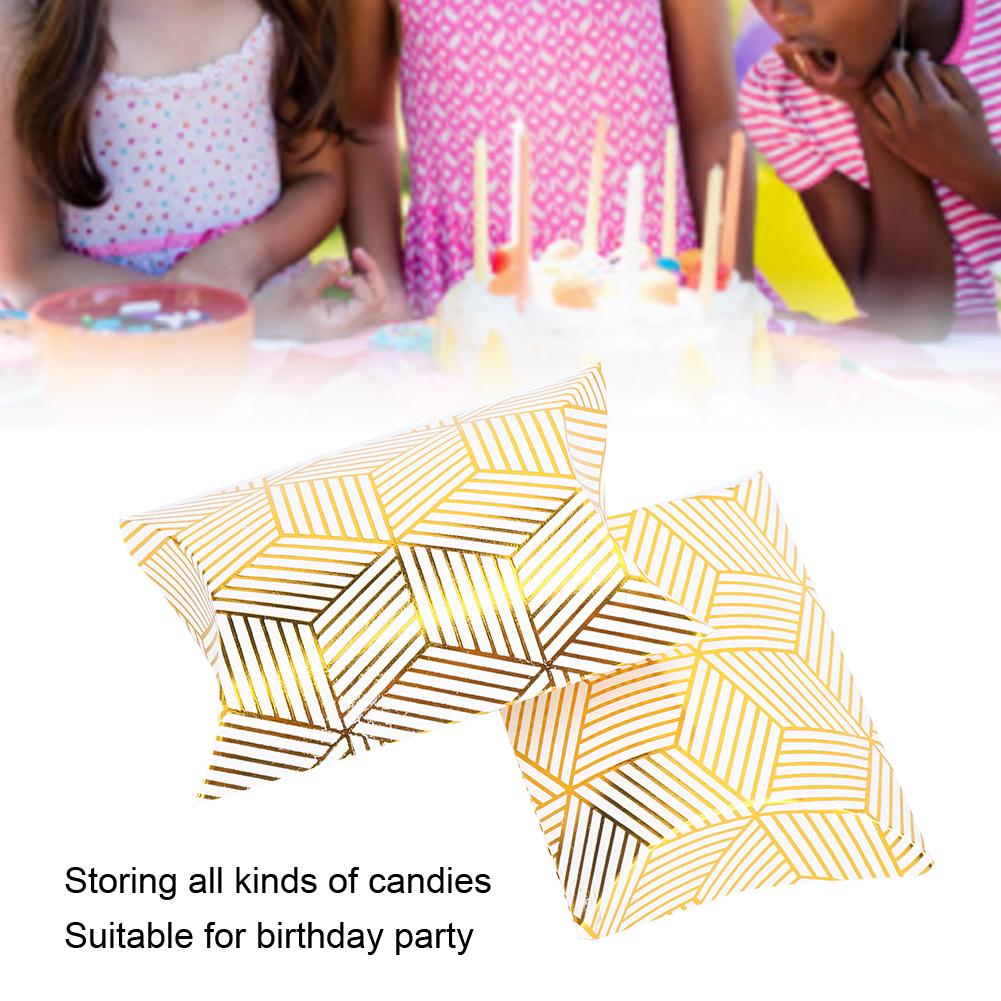 50 Stück Papierkissen Süßigkeitenbox Hochzeitsgeschenk Süßigkeitenbox Party Geburtstagszubehör