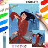 Mulan Warrior Digital Oil Painting Art Painting Kit Manual Diy Painting for Home Decorations