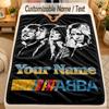 Flannel BlanketABBA Custom Name Text Personalized Soft Warm Throw Blanket Home Decor Gift