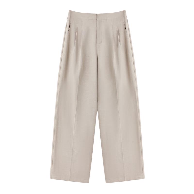 QiusbYiren Women's 2025 Spring Straight-Leg Casual Trousers