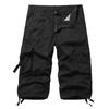 Men's Cotton Below Knee Length  3/4 Long Shorts Men's Tactical Capri Pants Multi Pocket Summer Twill Work Cargo Pants Man