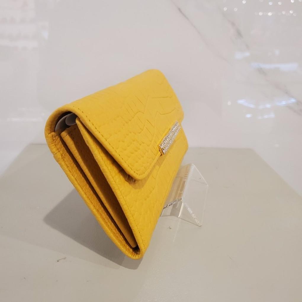 Moncross 9159YEAW cubic point feminine and luxurious cowhide women's long wallet