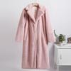 Winter Women High Quality Faux Rabbit Luxury Long Fur Coat Lapel OverCoat Thick Warm Female Plush Jacket Large Size 5XL